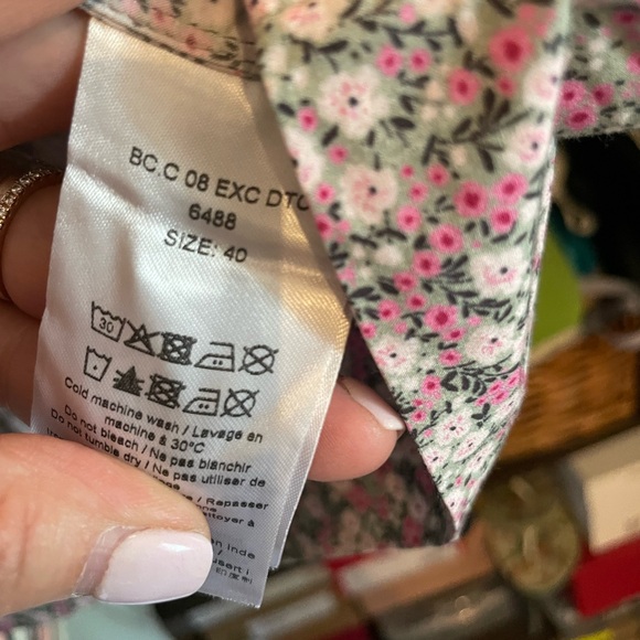 Ganni floral peplum bow top. Sz. 40. - Picture 12 of 12